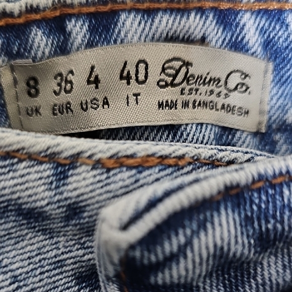 Denim&Co Blue High Rise Jeans Classic Style - Picture 4 of 9